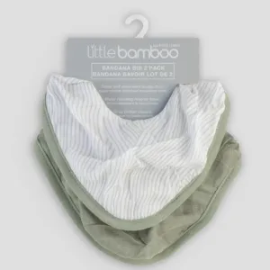 Little Linen Little Bamboo Bib 2pk Bayleaf