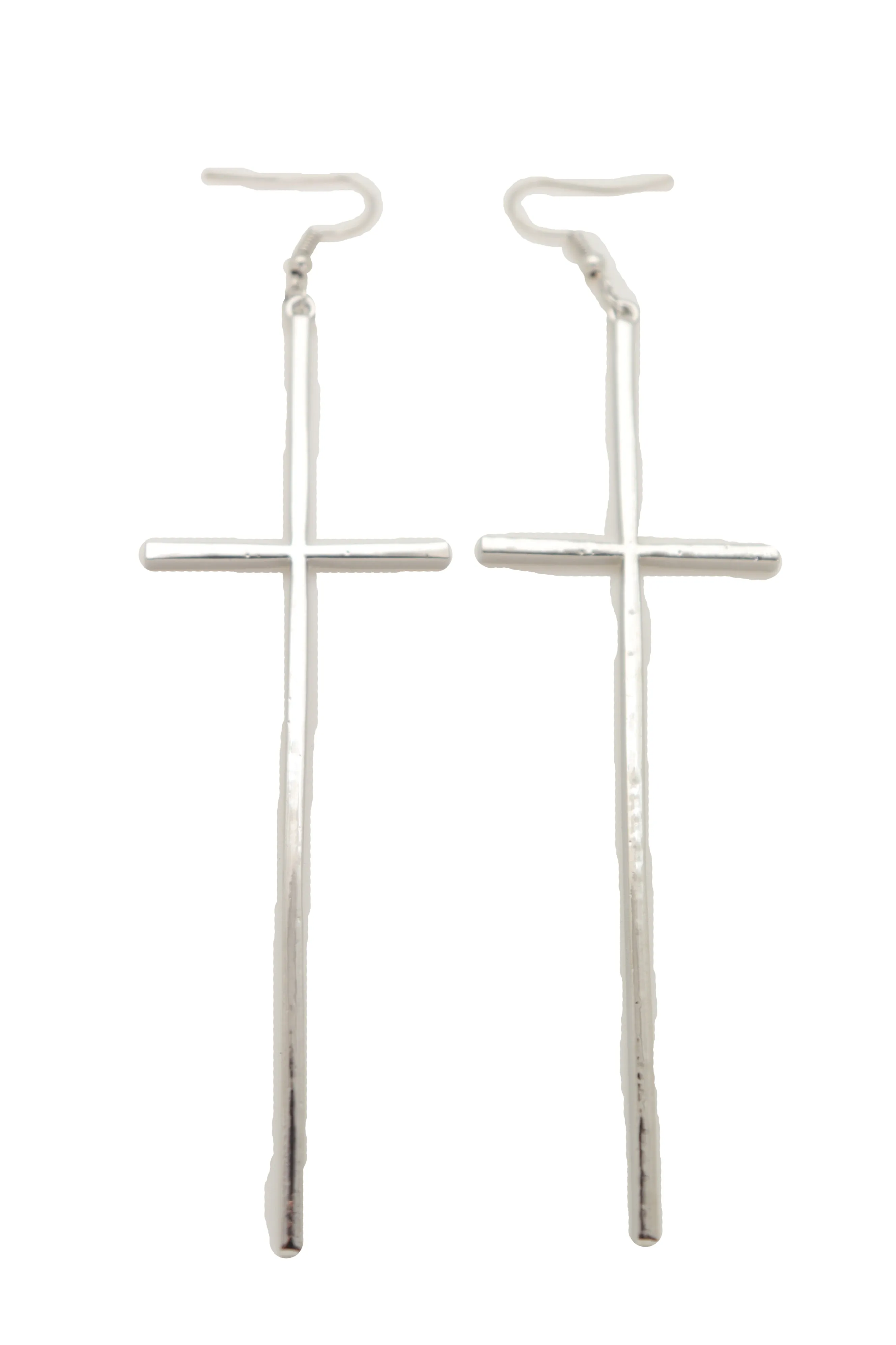 Long Cross Dangle Earrings