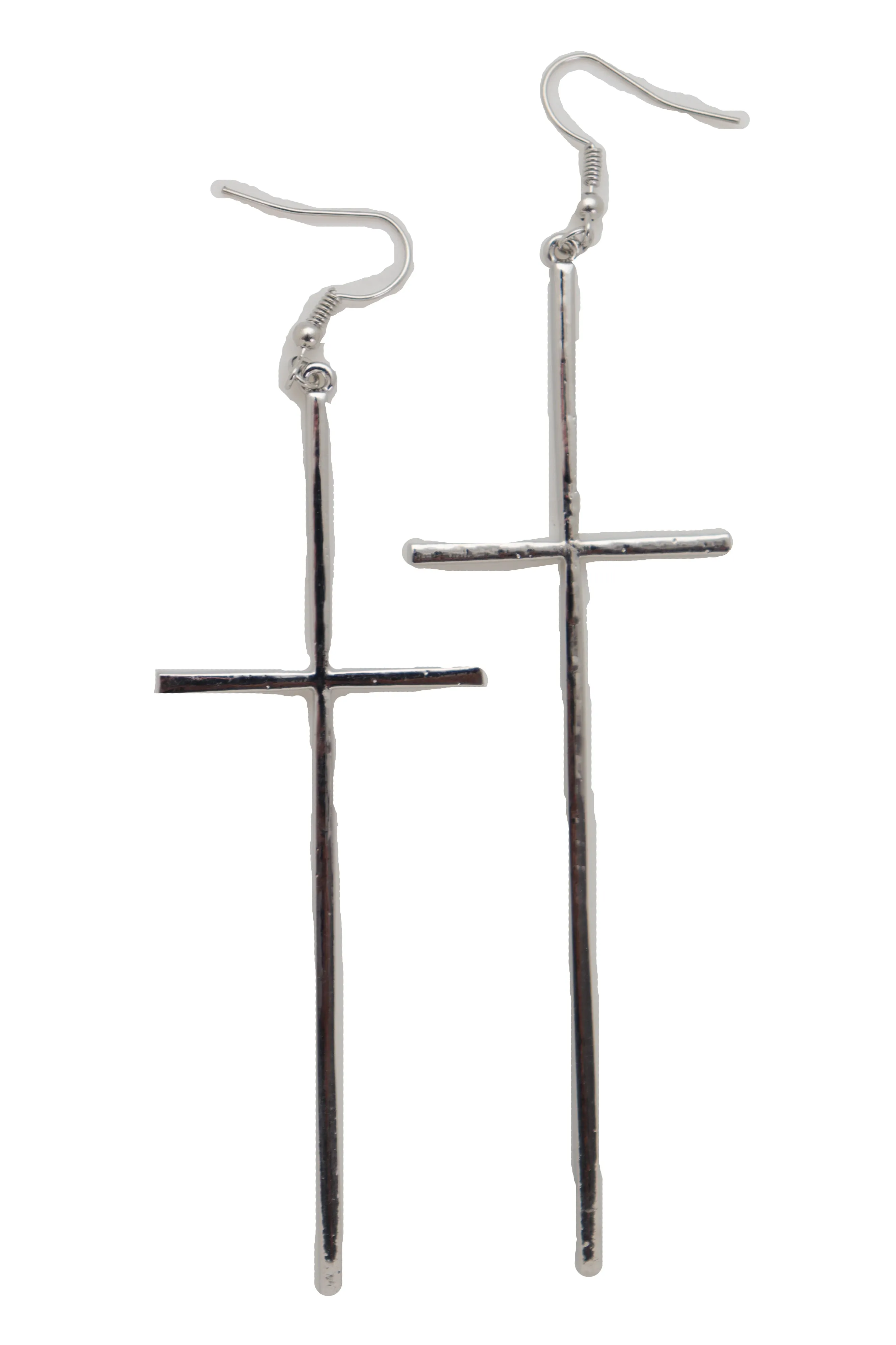 Long Cross Dangle Earrings