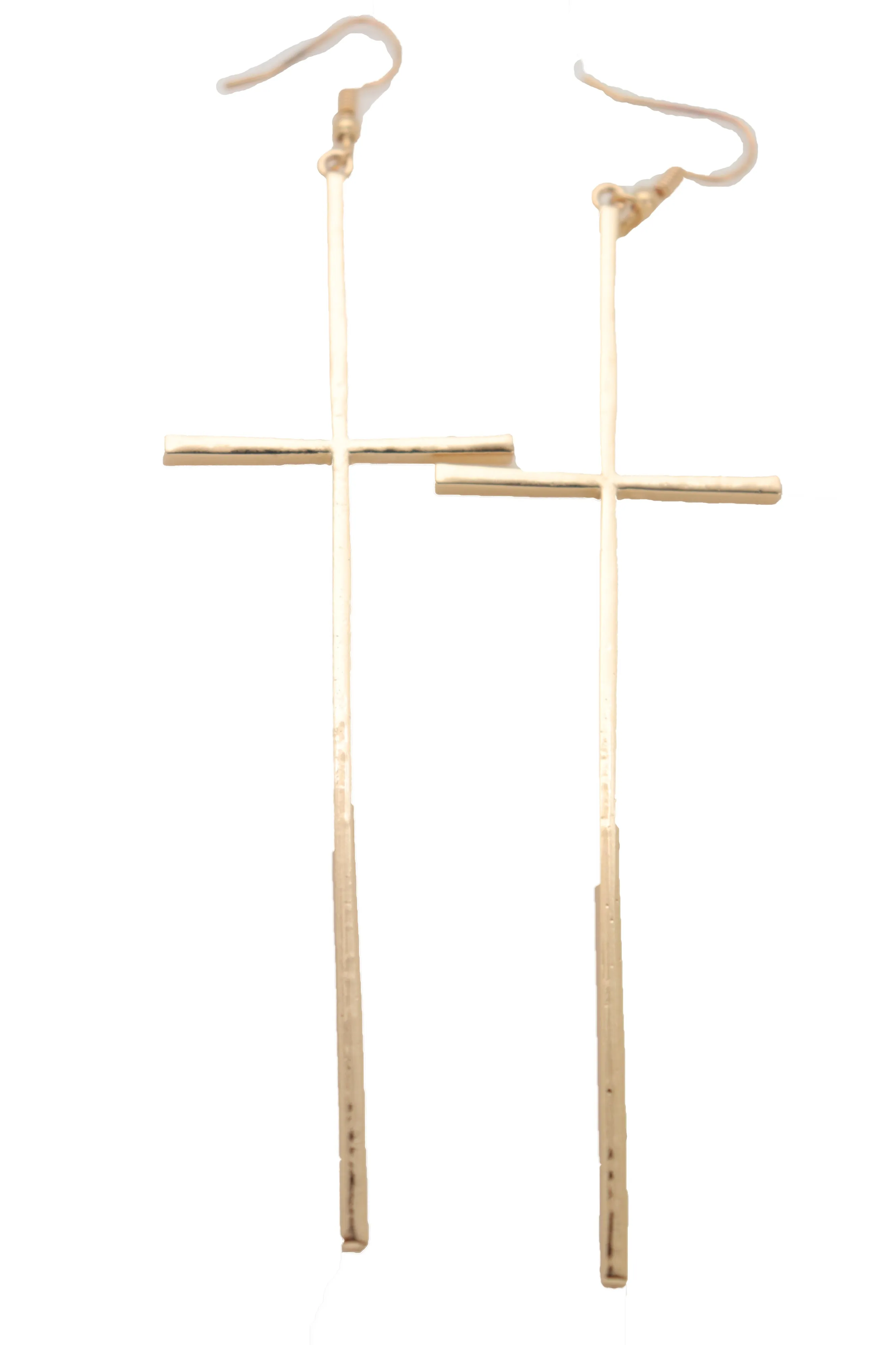 Long Cross Dangle Earrings
