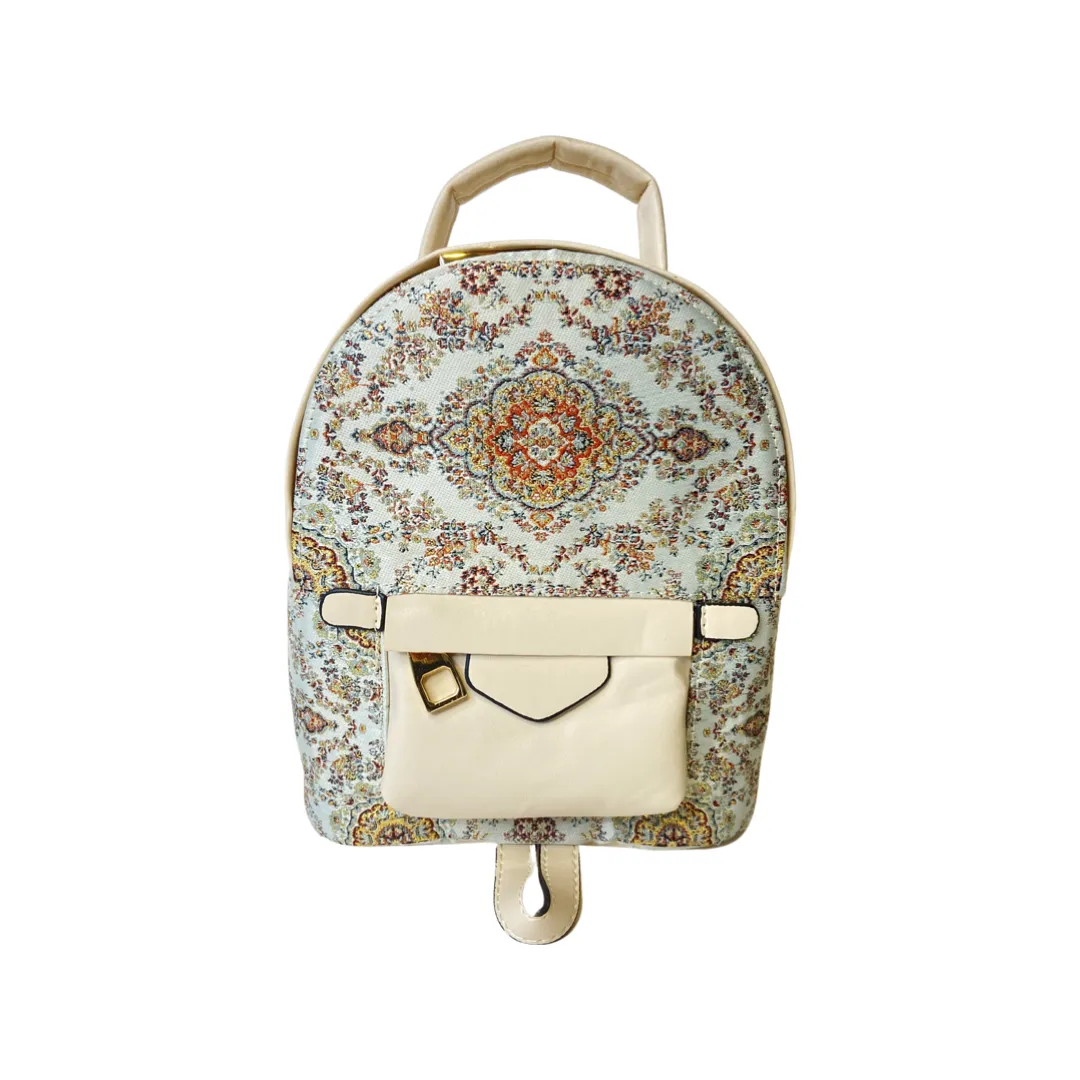 Mini Backpack - Motif Designed Backpack - Kilim Patterns Carry on