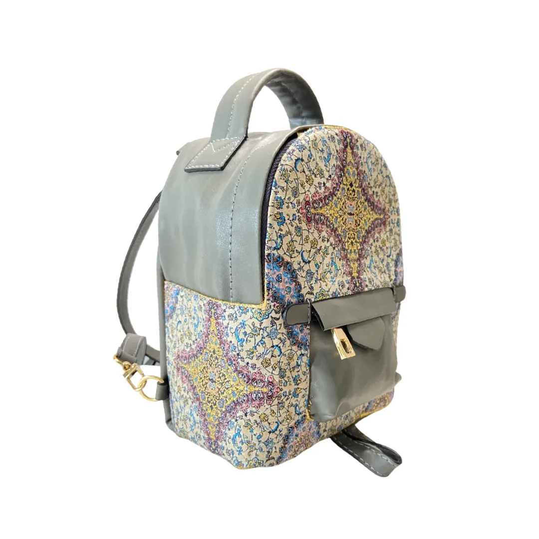 Mini Backpack - Motif Designed Backpack - Kilim Patterns Carry on