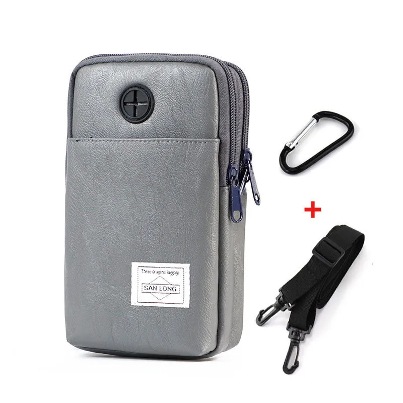 Mobile phone bag, vertical belt bag, simple work bag, multi-functional coin purse, men's shoulder bag, small backpack