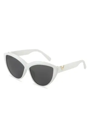 ModaLand Women's White Trendy Lightweight Sunglasses