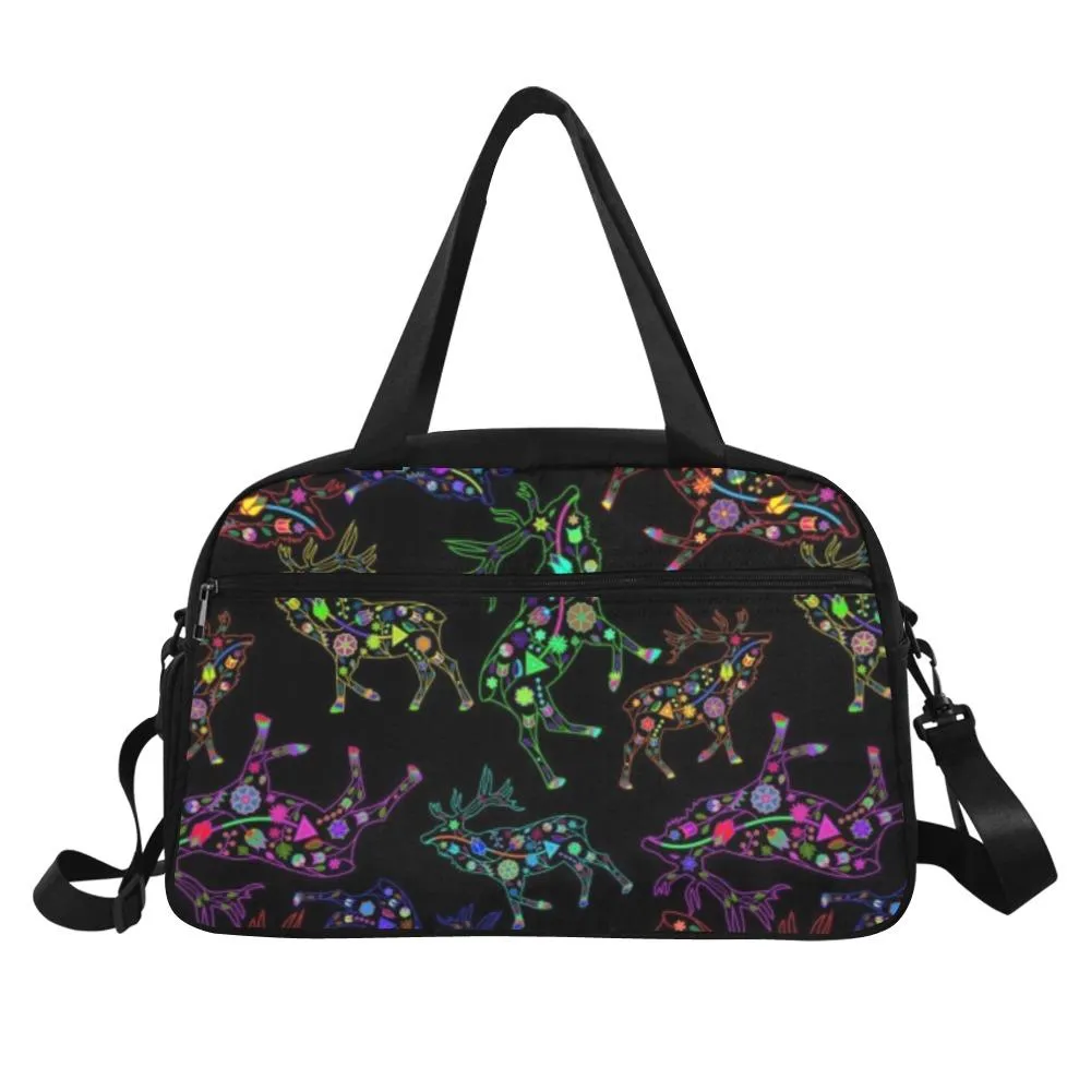 Neon Floral Elks Weekend Travel Bag
