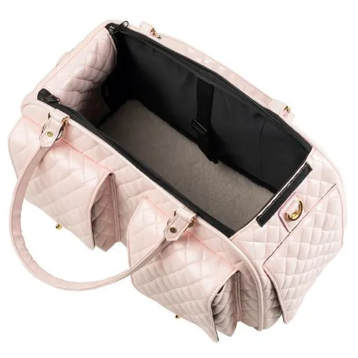 Petote Marlee 2 Dog Carrier Pink Quilted