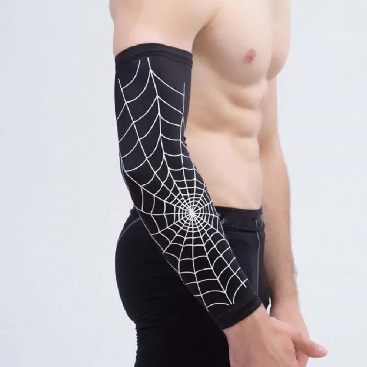 Professional Basketball Sports Spider Web Arm Guards Anti-skid Lengthened Elbow Guards, Size:L(Random Color Delivery)