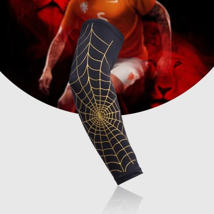 Professional Basketball Sports Spider Web Arm Guards Anti-skid Lengthened Elbow Guards, Size:L(Random Color Delivery)