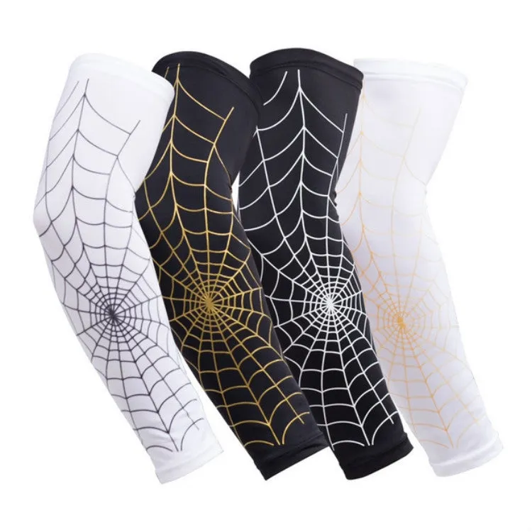 Professional Basketball Sports Spider Web Arm Guards Anti-skid Lengthened Elbow Guards, Size:L(Random Color Delivery)