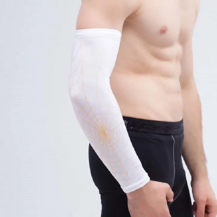 Professional Basketball Sports Spider Web Arm Guards Anti-skid Lengthened Elbow Guards, Size:L(Random Color Delivery)