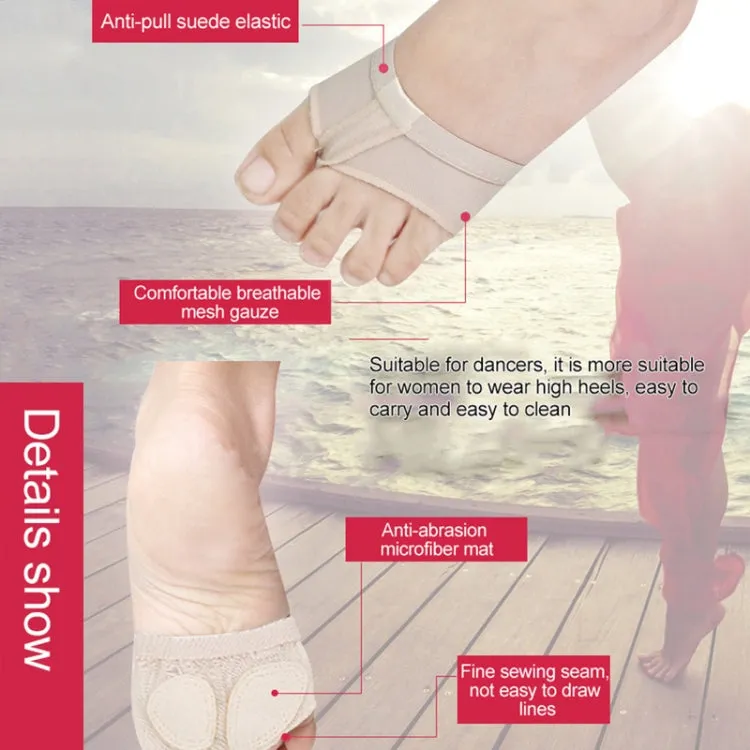Professional Belly Ballet Dance Toe Pad Practice Shoes Forefoot Pads Socks Anti-slip Breathable Toe Socks Sleeve, Size: M(37-38 Yards)(Flesh Color)