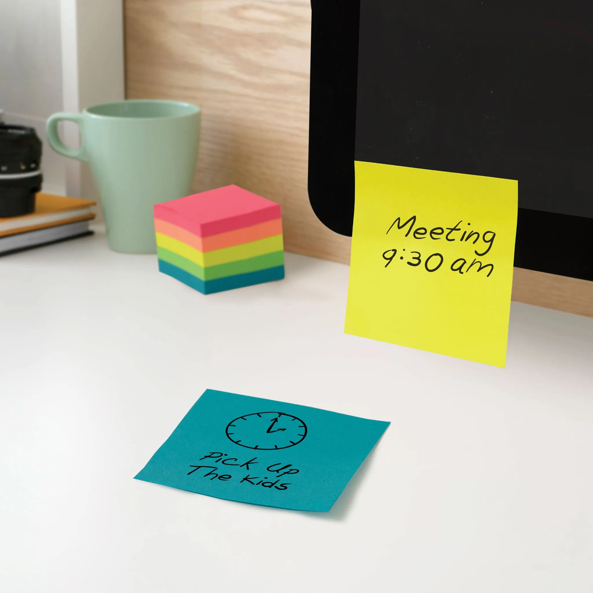 Rainbow Sticky Note Cube