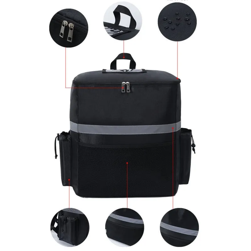 Realaiot 15/18/35L Extra Large Thermal Food Bag Cooler Bag Refrigerator Box Fresh Keeping Food Delivery Backpack Insulated Cool Bag