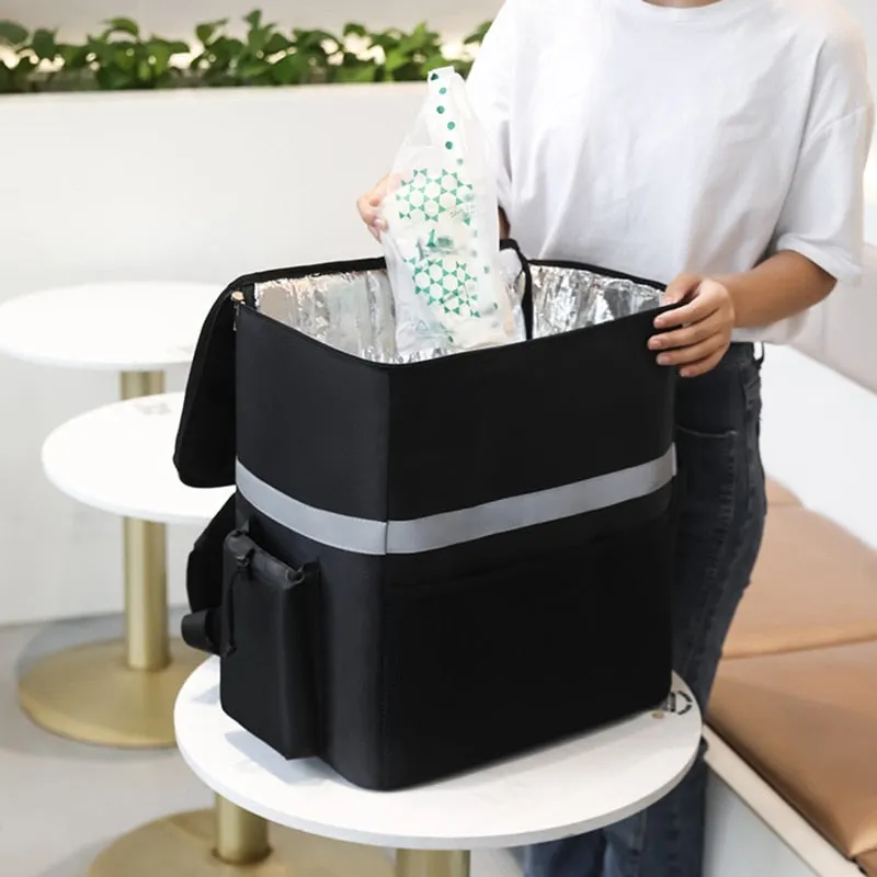 Realaiot 15/18/35L Extra Large Thermal Food Bag Cooler Bag Refrigerator Box Fresh Keeping Food Delivery Backpack Insulated Cool Bag