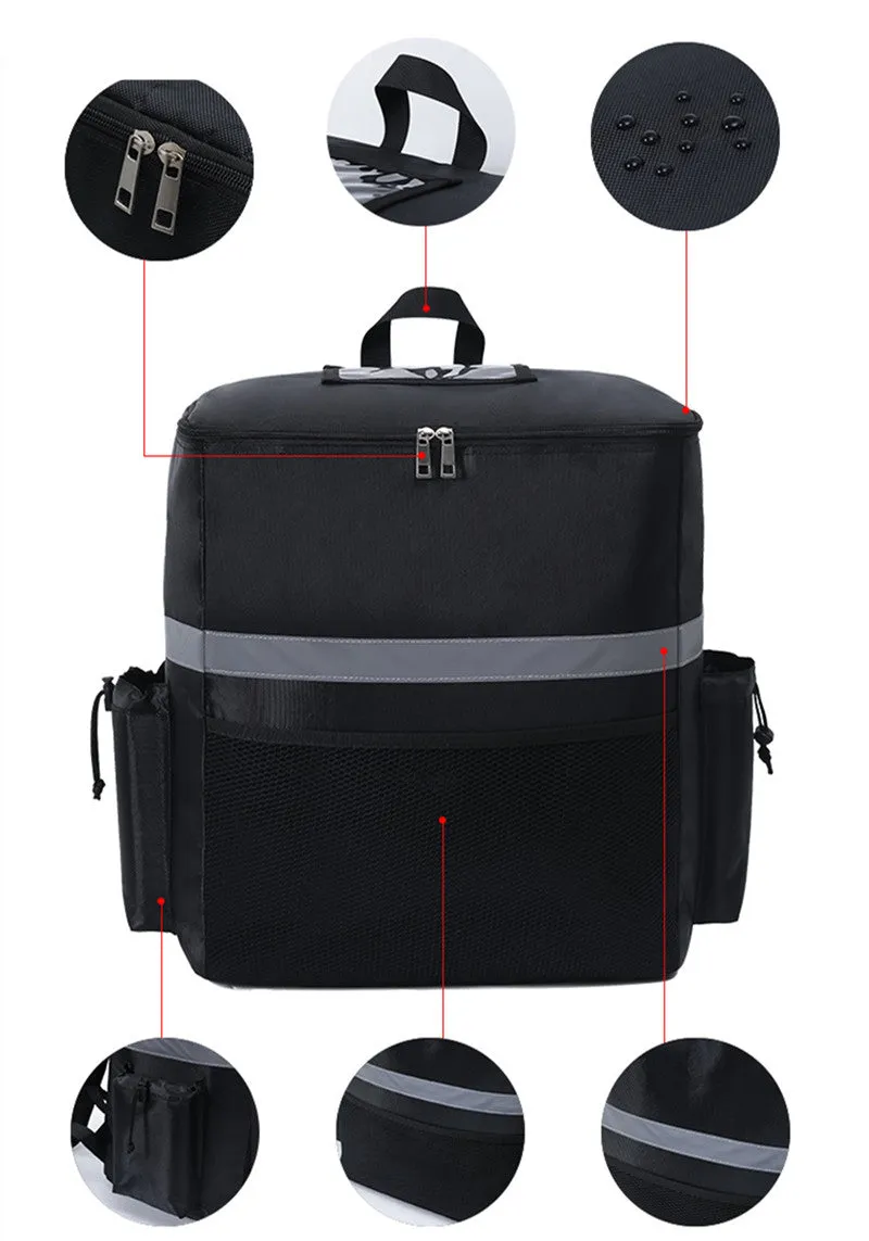 Realaiot 15/18/35L Extra Large Thermal Food Bag Cooler Bag Refrigerator Box Fresh Keeping Food Delivery Backpack Insulated Cool Bag
