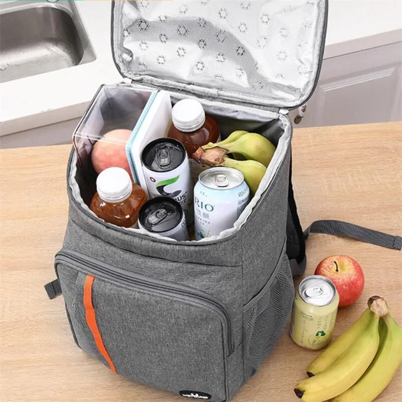 Realaiot 15/18/35L Extra Large Thermal Food Bag Cooler Bag Refrigerator Box Fresh Keeping Food Delivery Backpack Insulated Cool Bag