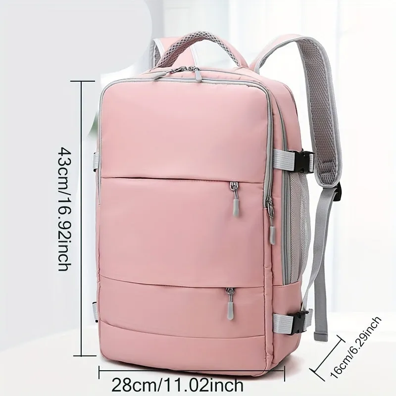 realaiot  Casual Laptop Backpack, Lightweight Travel School Bag, Simple Top Handle Bookbag For Work