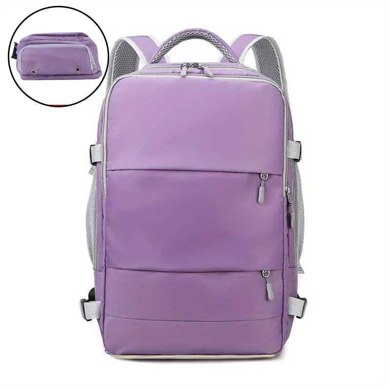 realaiot  Casual Laptop Backpack, Lightweight Travel School Bag, Simple Top Handle Bookbag For Work