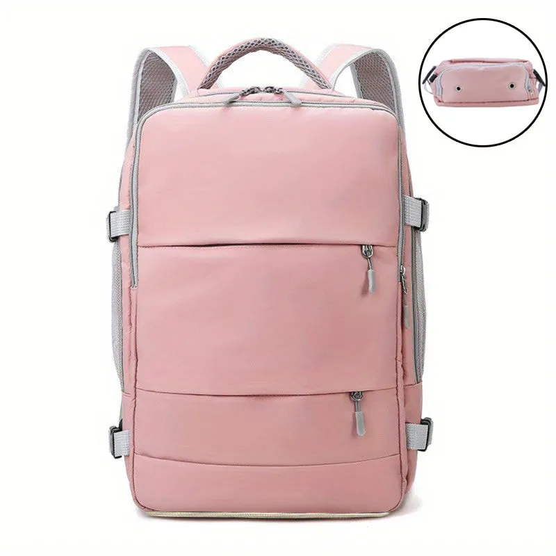 realaiot  Casual Laptop Backpack, Lightweight Travel School Bag, Simple Top Handle Bookbag For Work