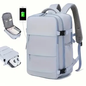 realaiot  Casual Laptop Backpack, Lightweight Travel School Bag, Simple Top Handle Bookbag For Work