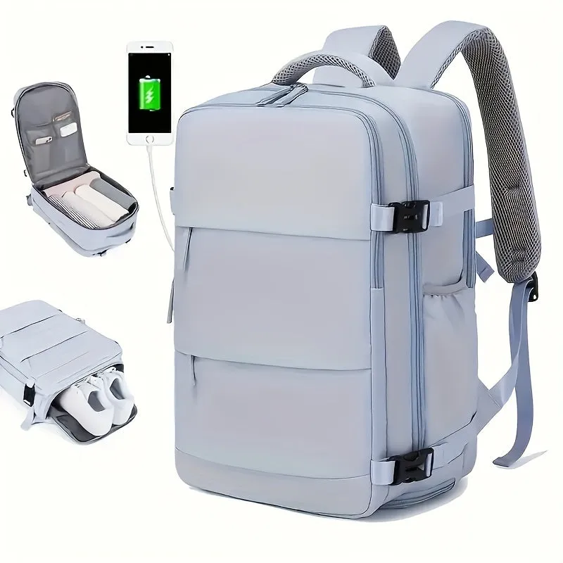 realaiot  Casual Laptop Backpack, Lightweight Travel School Bag, Simple Top Handle Bookbag For Work