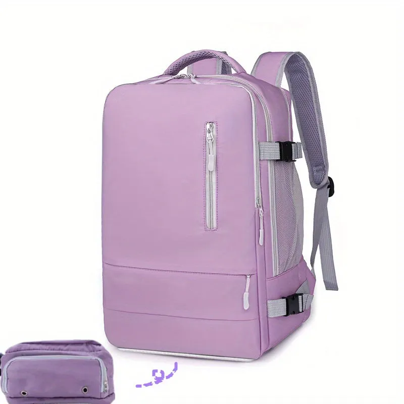 realaiot  Casual Laptop Backpack, Lightweight Travel School Bag, Simple Top Handle Bookbag For Work
