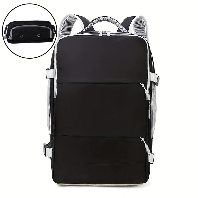 realaiot  Casual Laptop Backpack, Lightweight Travel School Bag, Simple Top Handle Bookbag For Work
