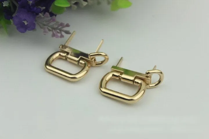 Rectangle Strap Handles Connector Bag Hardware Metal Lock Buckle Light Gold 2/20 pcs Handmade Purse Handbag Backpack Making 32 mm 1 1/4 inch