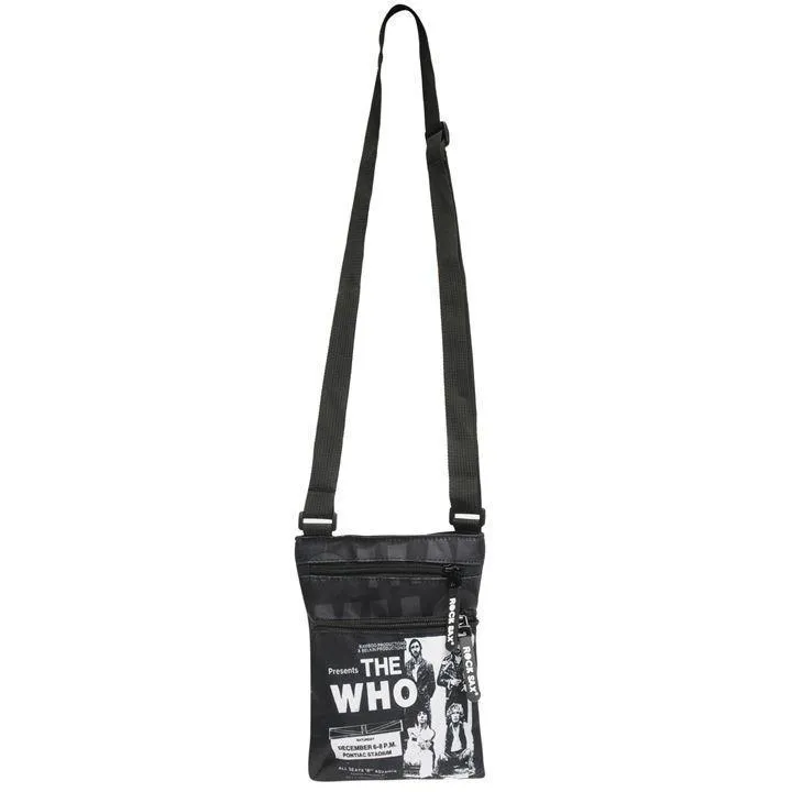 Rock sax The Who Presents Mens Zip Pattern Crossbody Bag