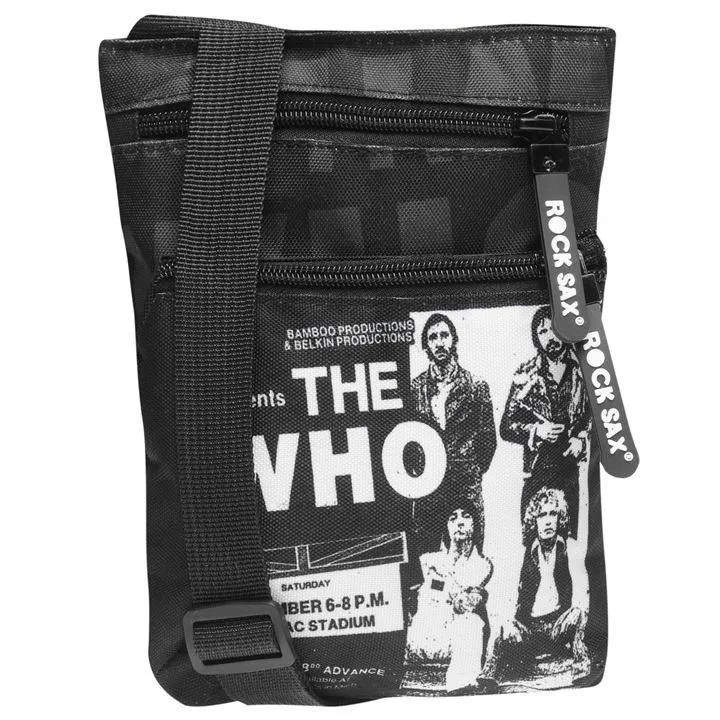 Rock sax The Who Presents Mens Zip Pattern Crossbody Bag