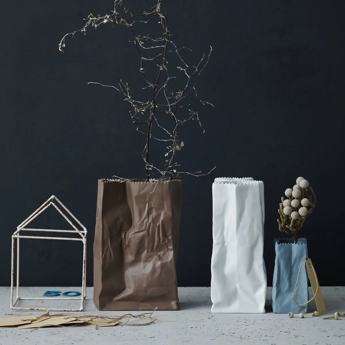 Rosenthal Studio Line Bag Vases White Matt