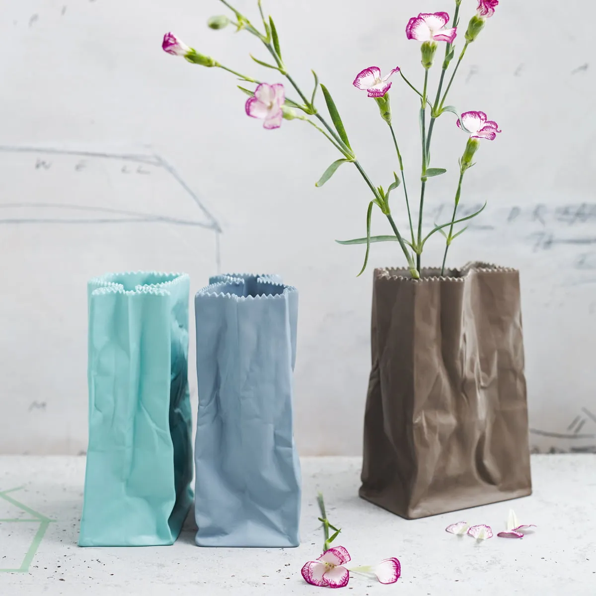 Rosenthal Studio Line Bag Vases White Matt