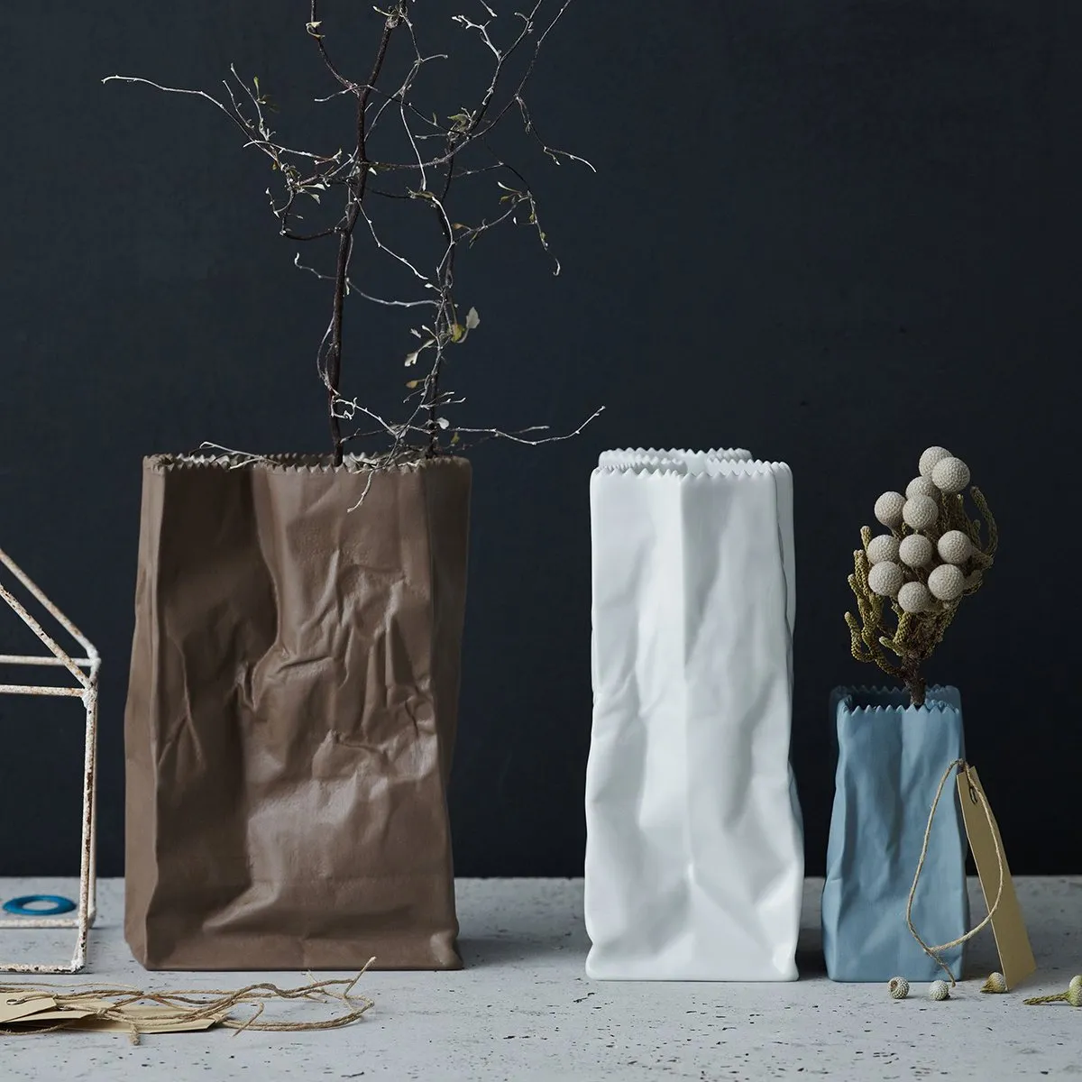 Rosenthal Studio Line Bag Vases White Matt