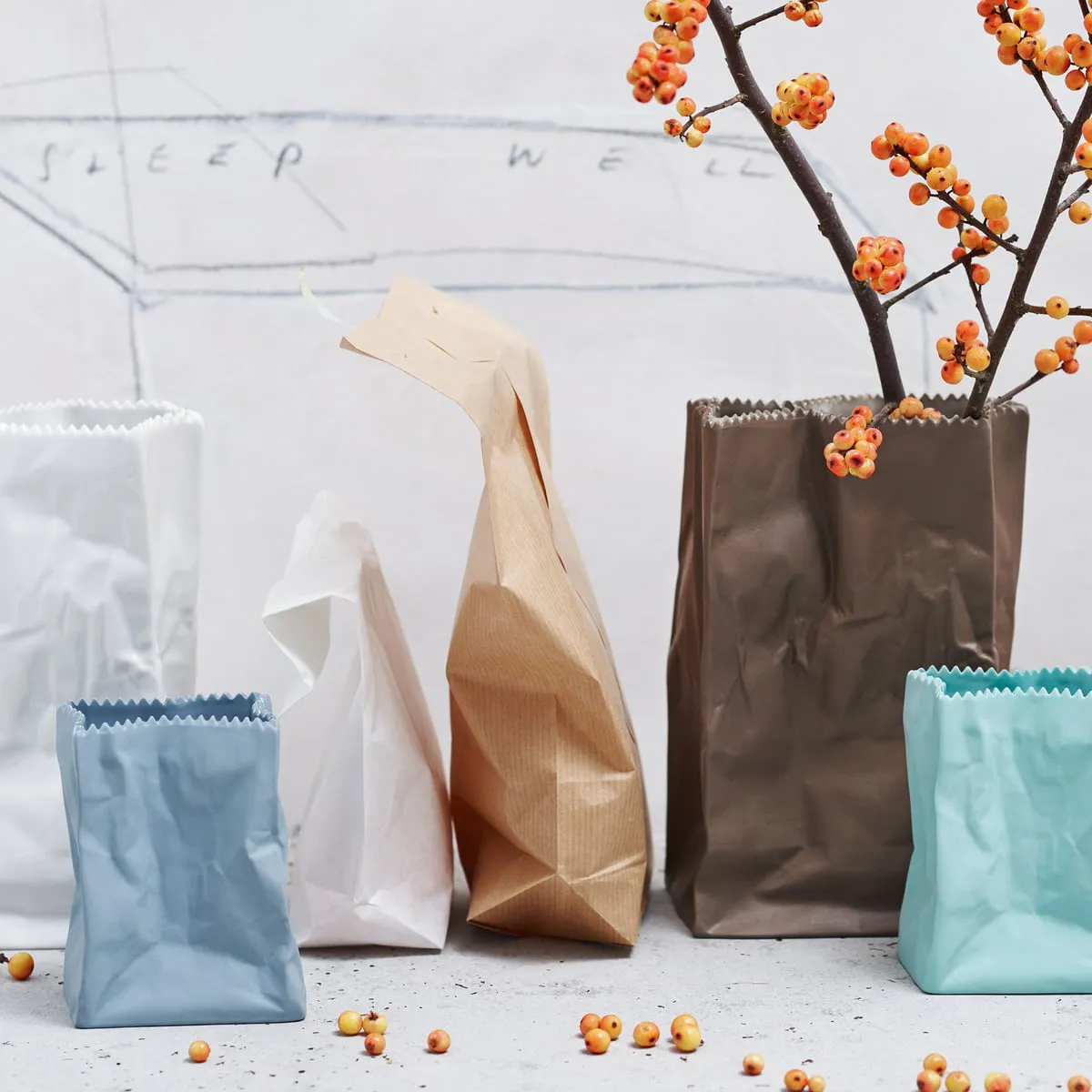Rosenthal Studio Line Bag Vases White Matt