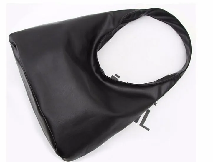Simple Casual Elegant Black Hobo Shoulder Bag