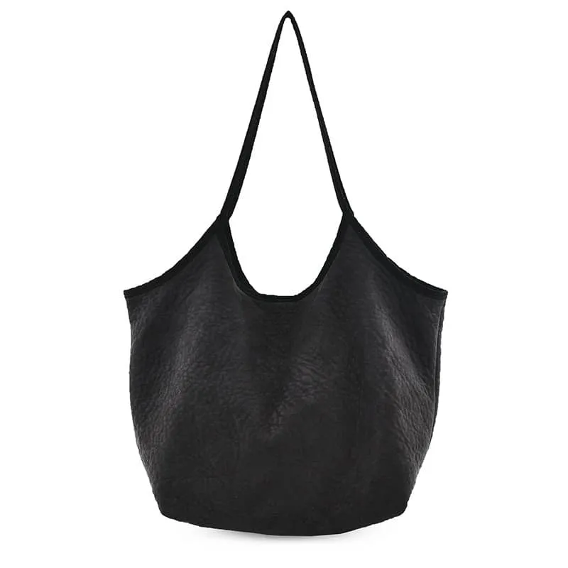 Simple casual Micro suede shoulder bag