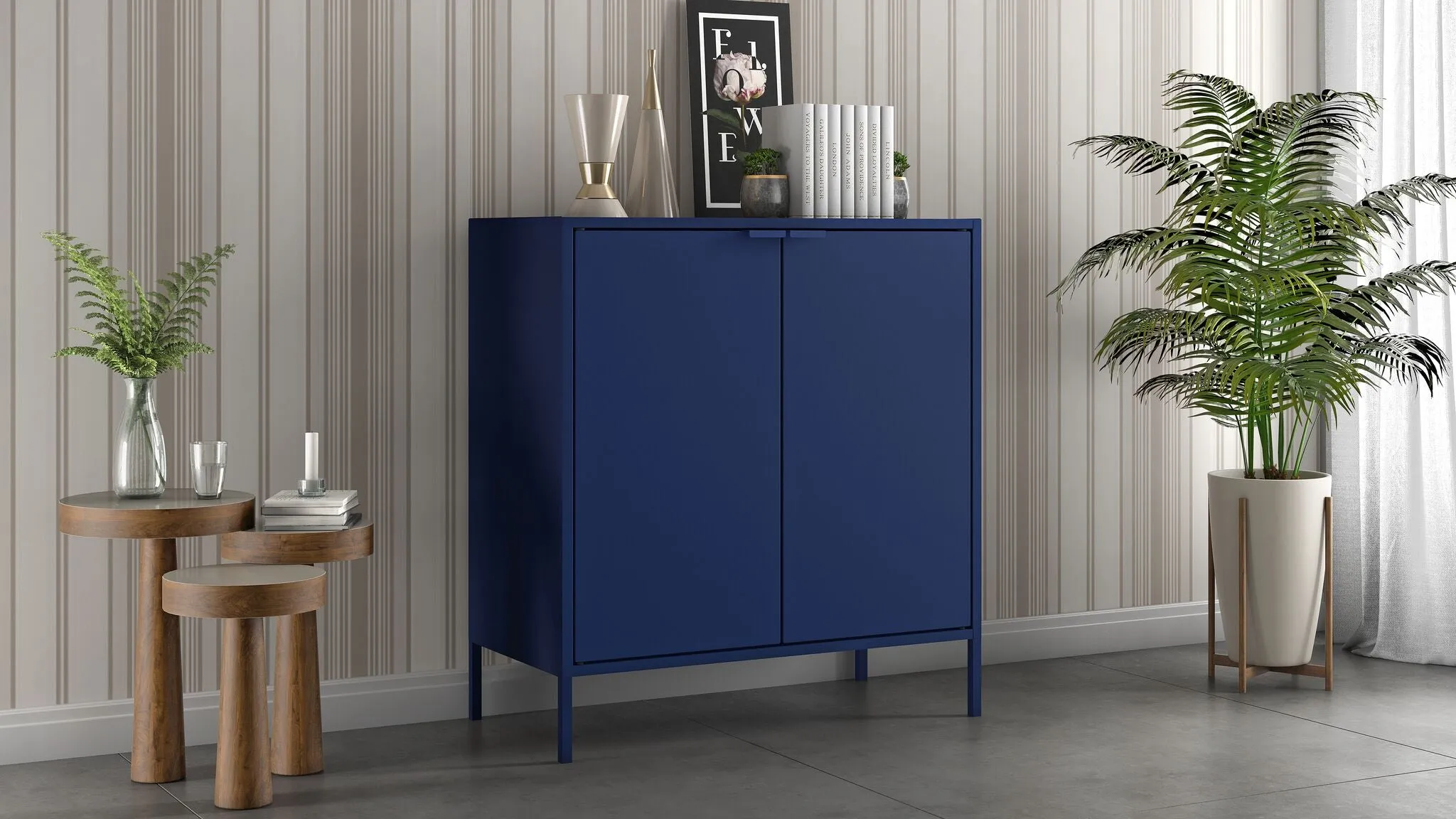 Smart Double Wide 29.92" High Cabinet in Blue