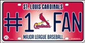 St Louis Cardinals Fan MLB Embossed Metal License Plate