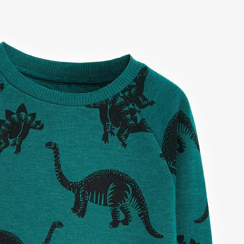 Toddler Boy's Dinosaur Print Long Sleeve Sweatshirt