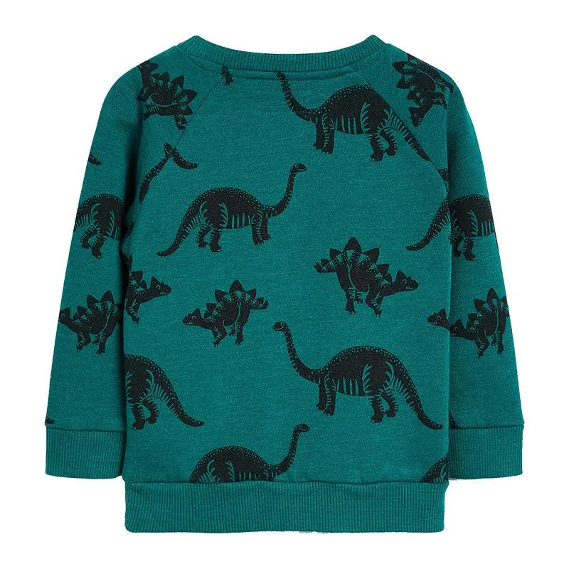 Toddler Boy's Dinosaur Print Long Sleeve Sweatshirt