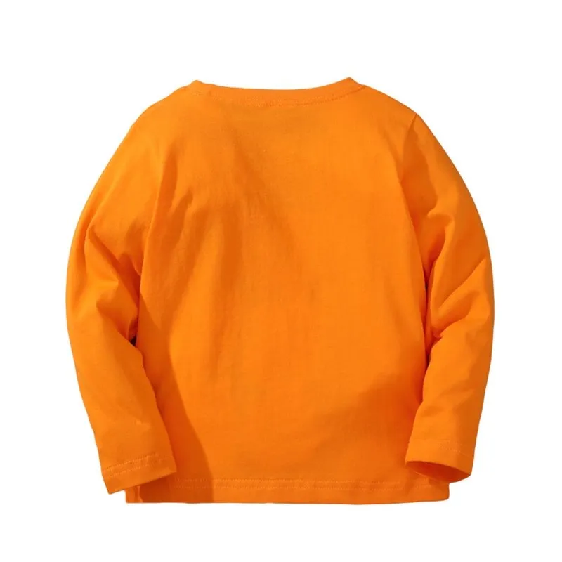 Toddler Boy's Dinosaur Print Orange T-shirt