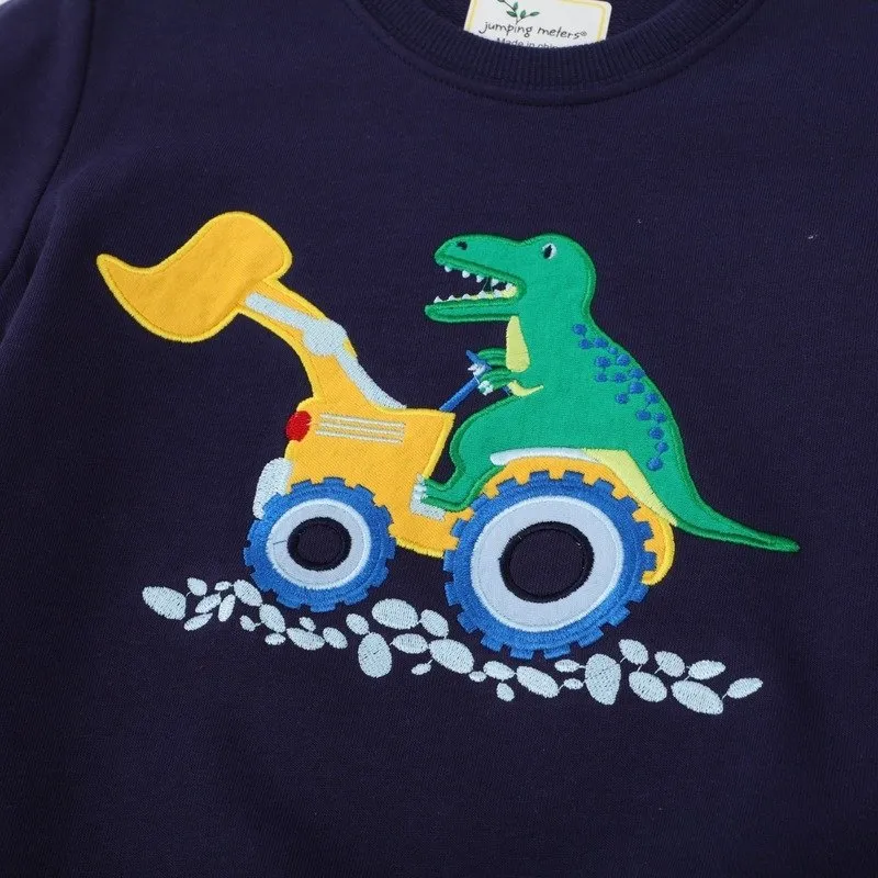 Toddler Cartoon Dinosaur Truck Sweatshirt
