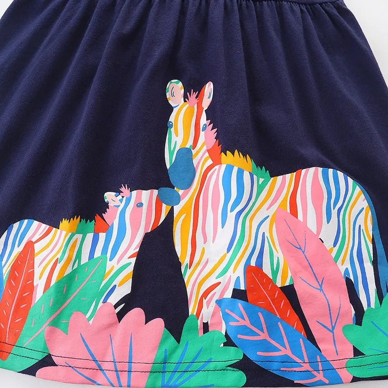 Toddler Girl's Animal Print Sleeveless Dress