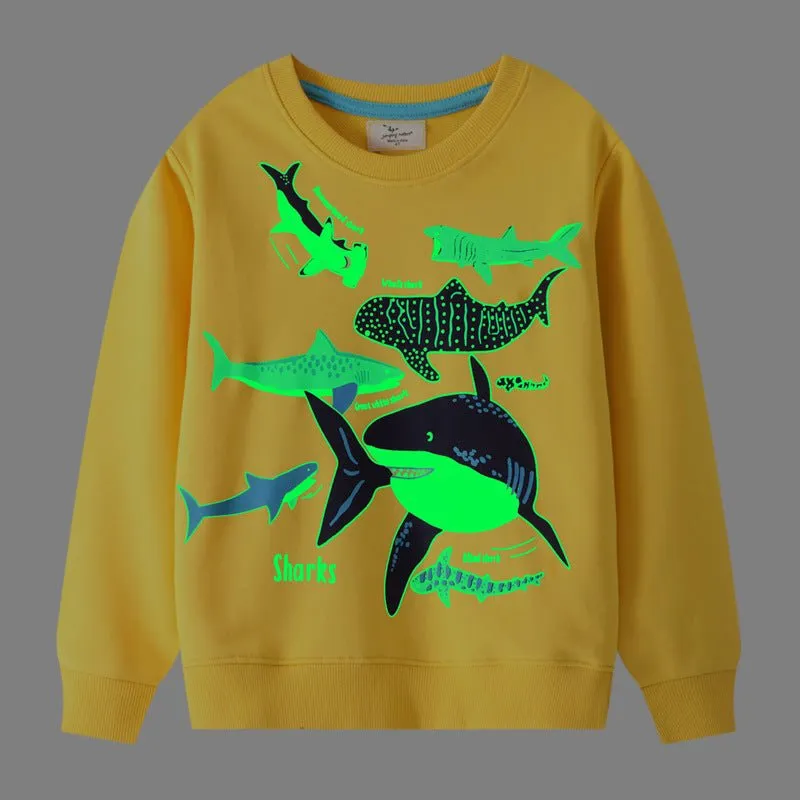 Toddler/Kid Boy Glow in the Dark Sharks Sweatshirt