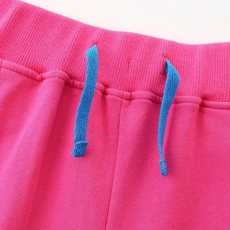 Toddler/Kid Girl Colorful Seashell Embroidery Pink Pants