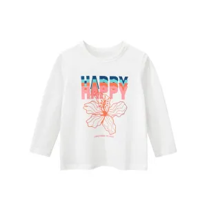 Toddler/Kid Girl Happy Hibiscus Flower Long Sleeve Shirt