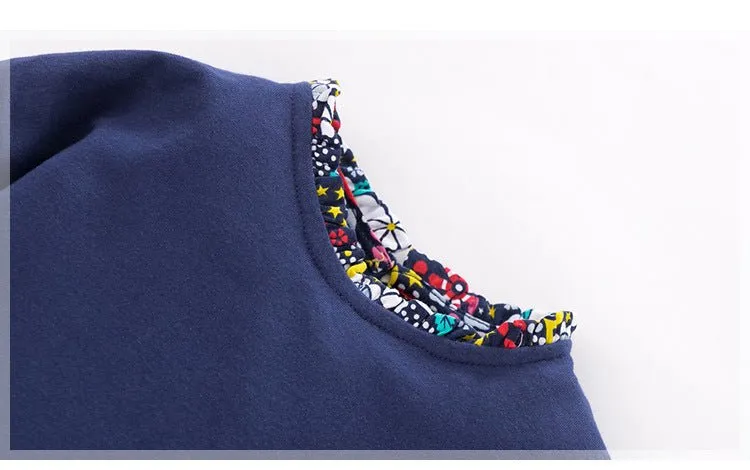 Toddler/Kid Girl Rainbow Design Long Sleeve Dress
