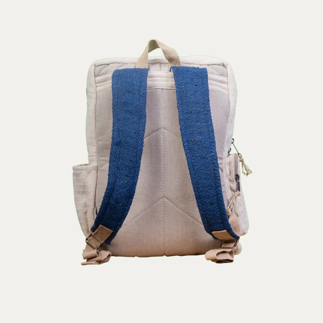 Traveller Hemp Backpack - Blue