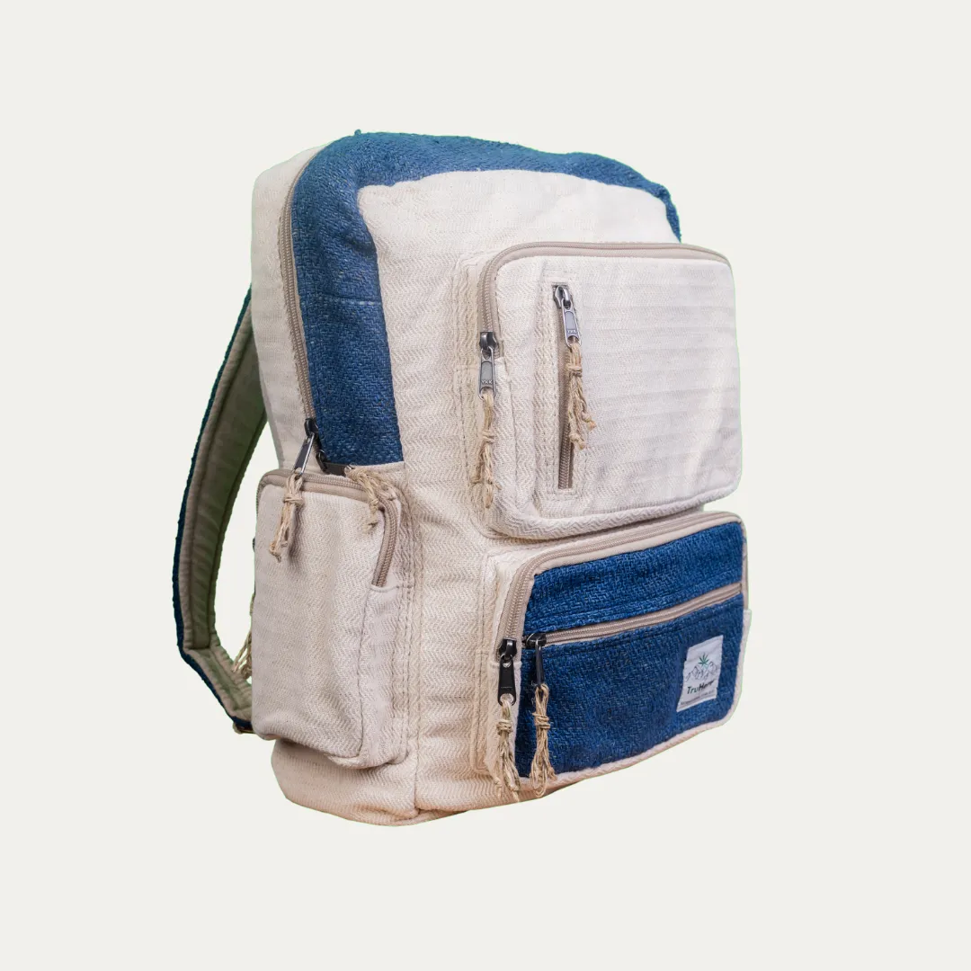 Traveller Hemp Backpack - Blue