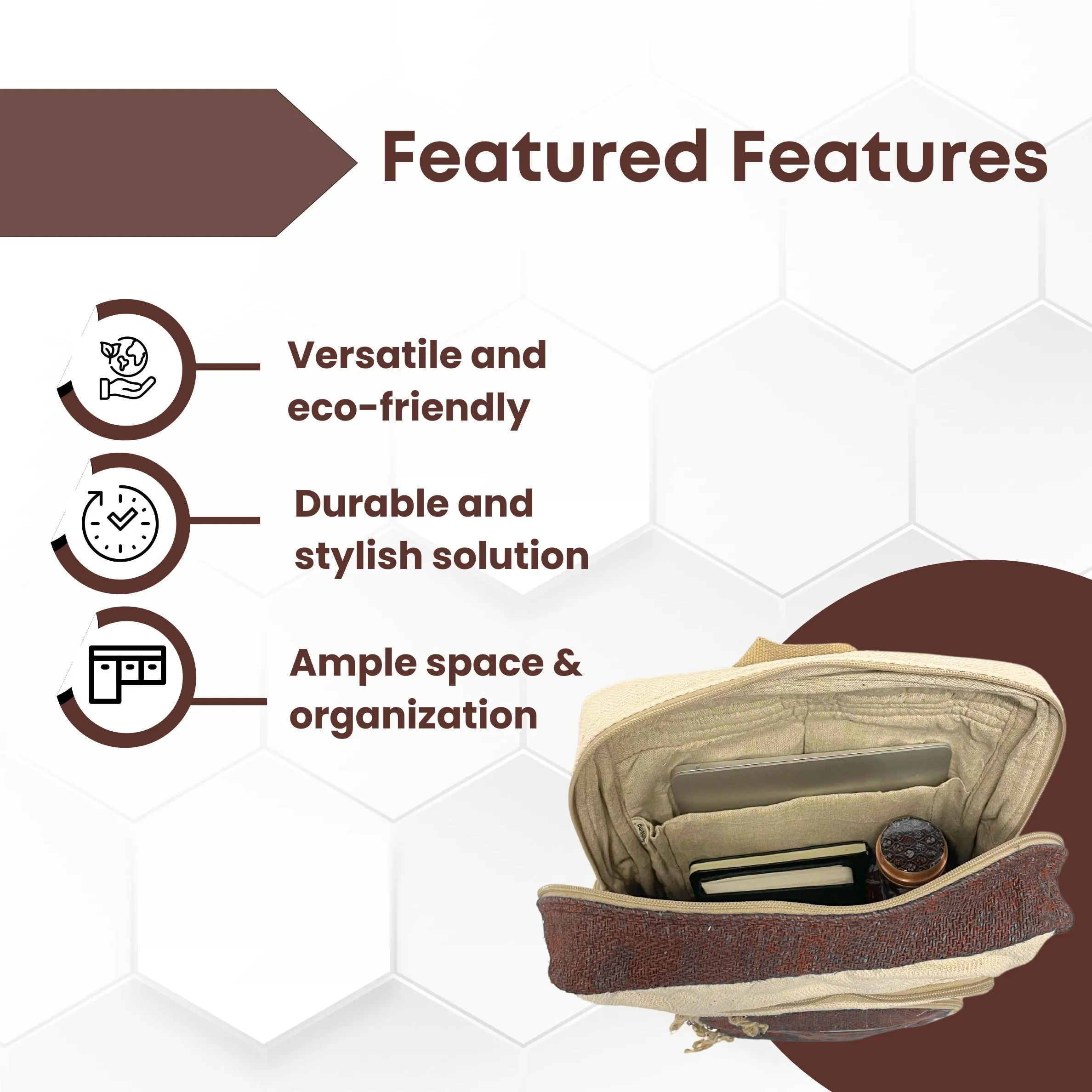 Traveller Hemp Backpack - Brown